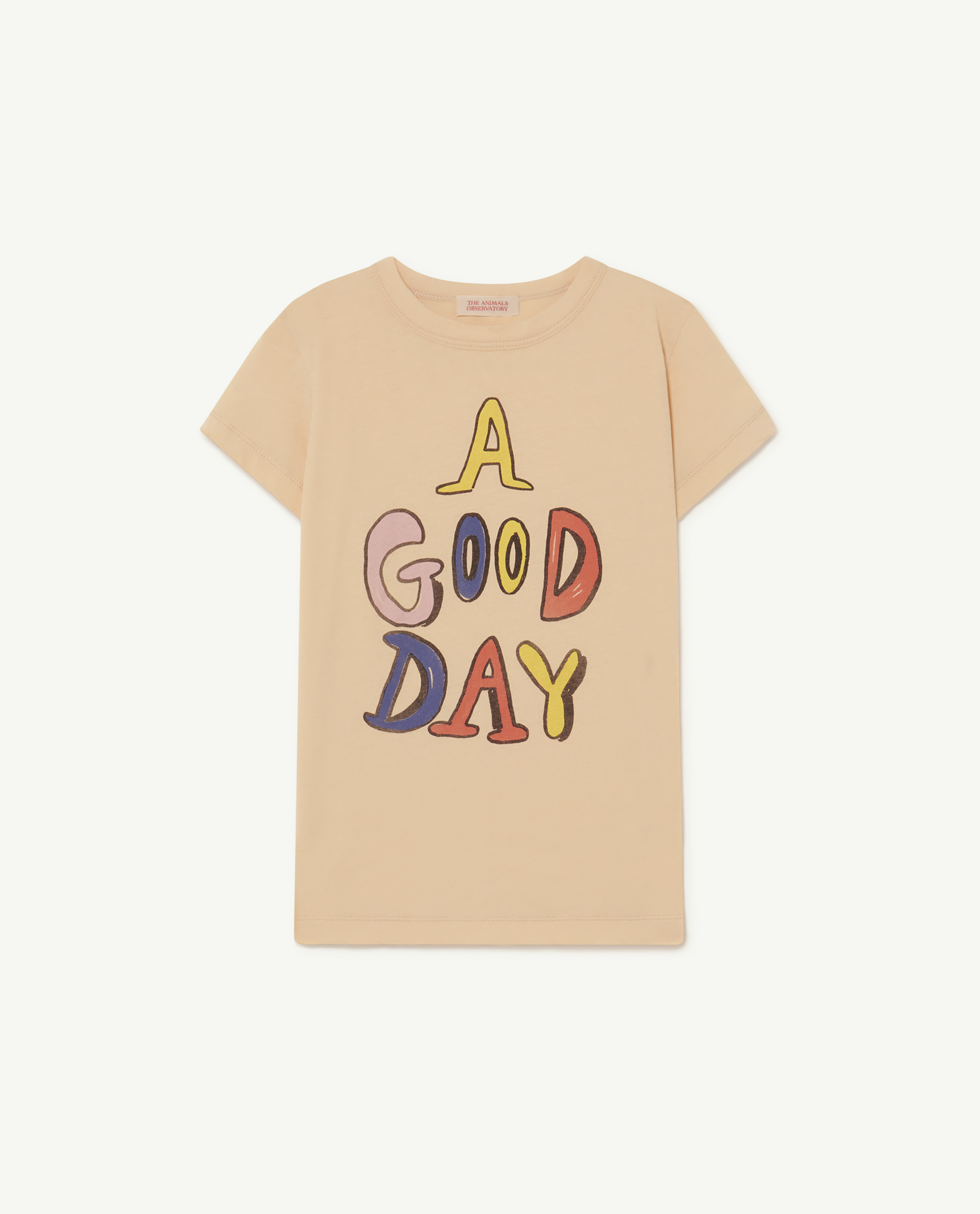 Beige A Good Day Hippo T-Shirt