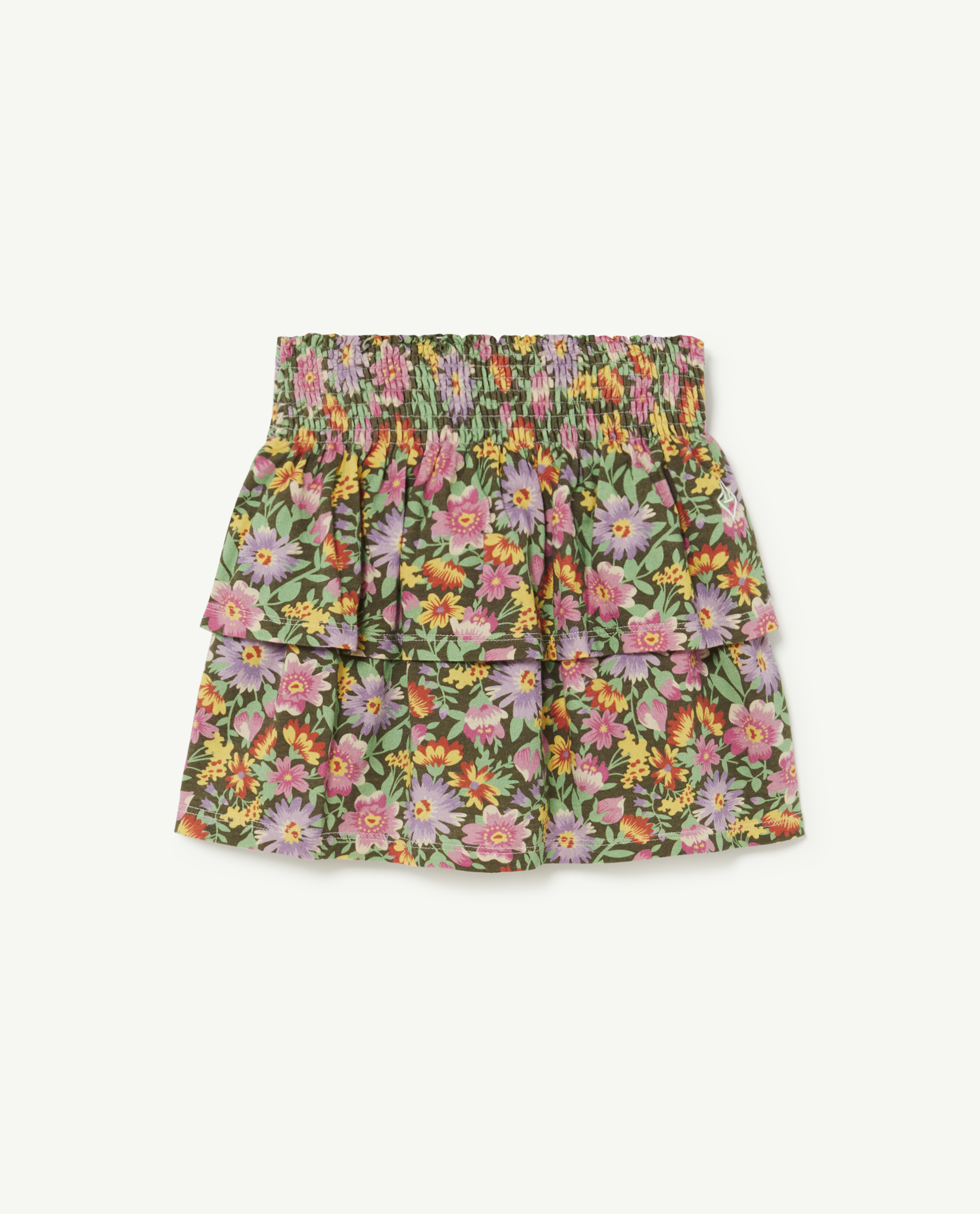 Beige Flowers Kiwi Skirt