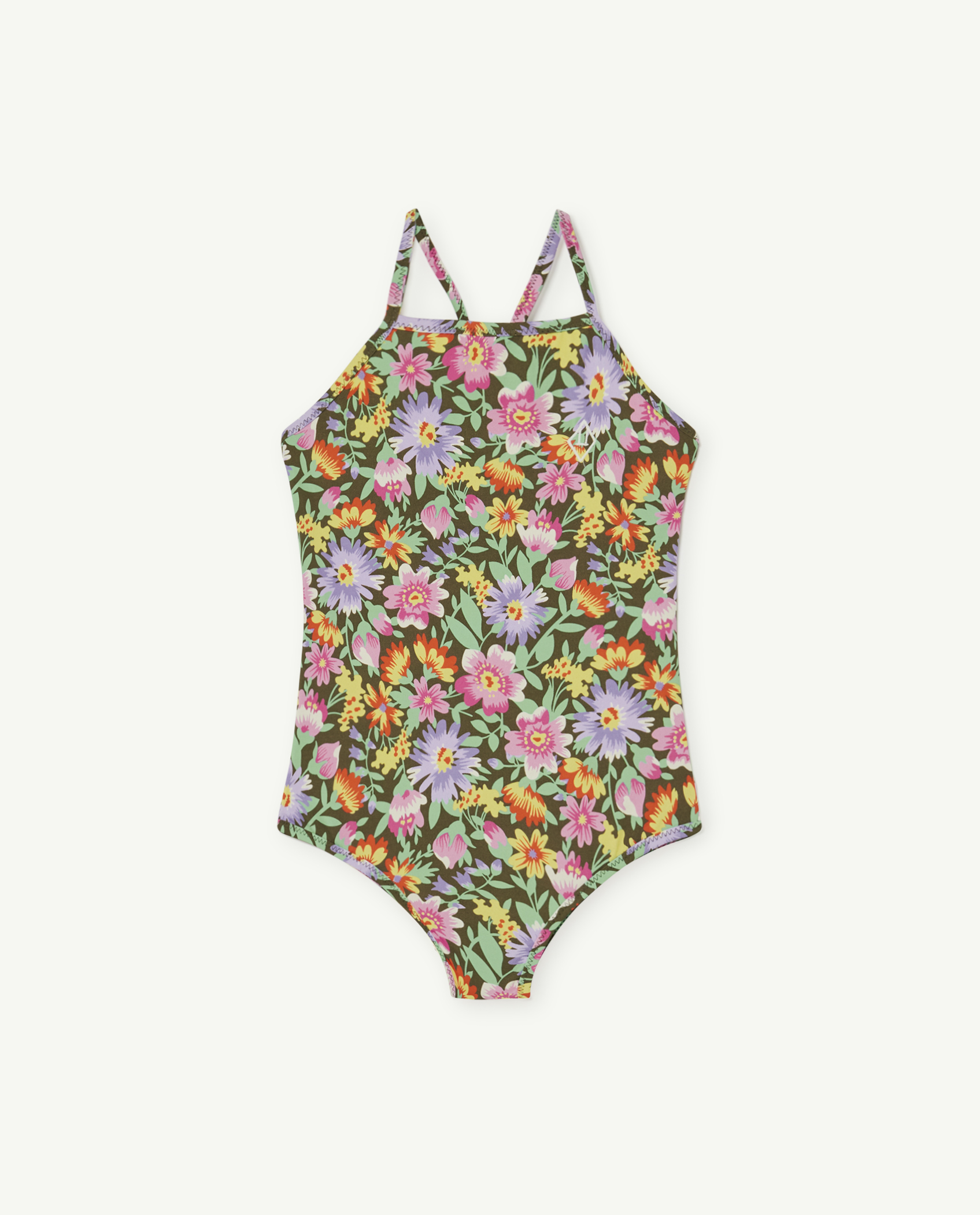 Deep Brown Flowers Trout Swimsuit