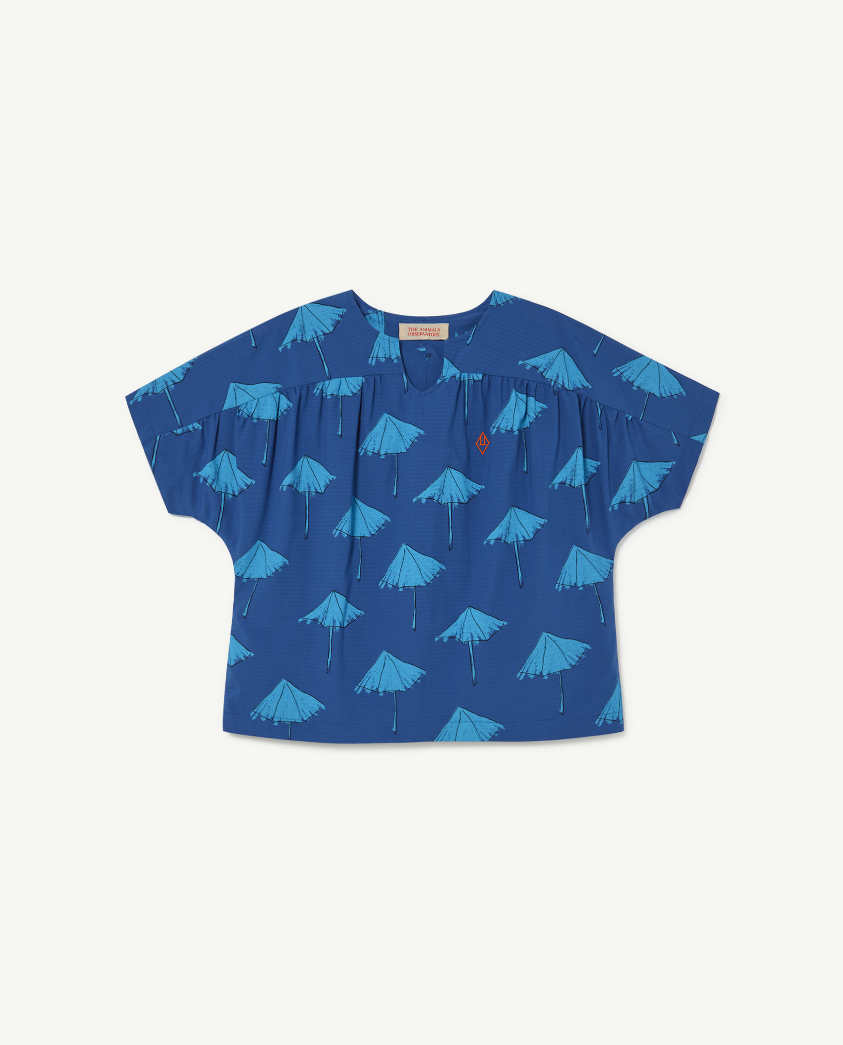Deep Blue Umbrellas Lamb Shirt