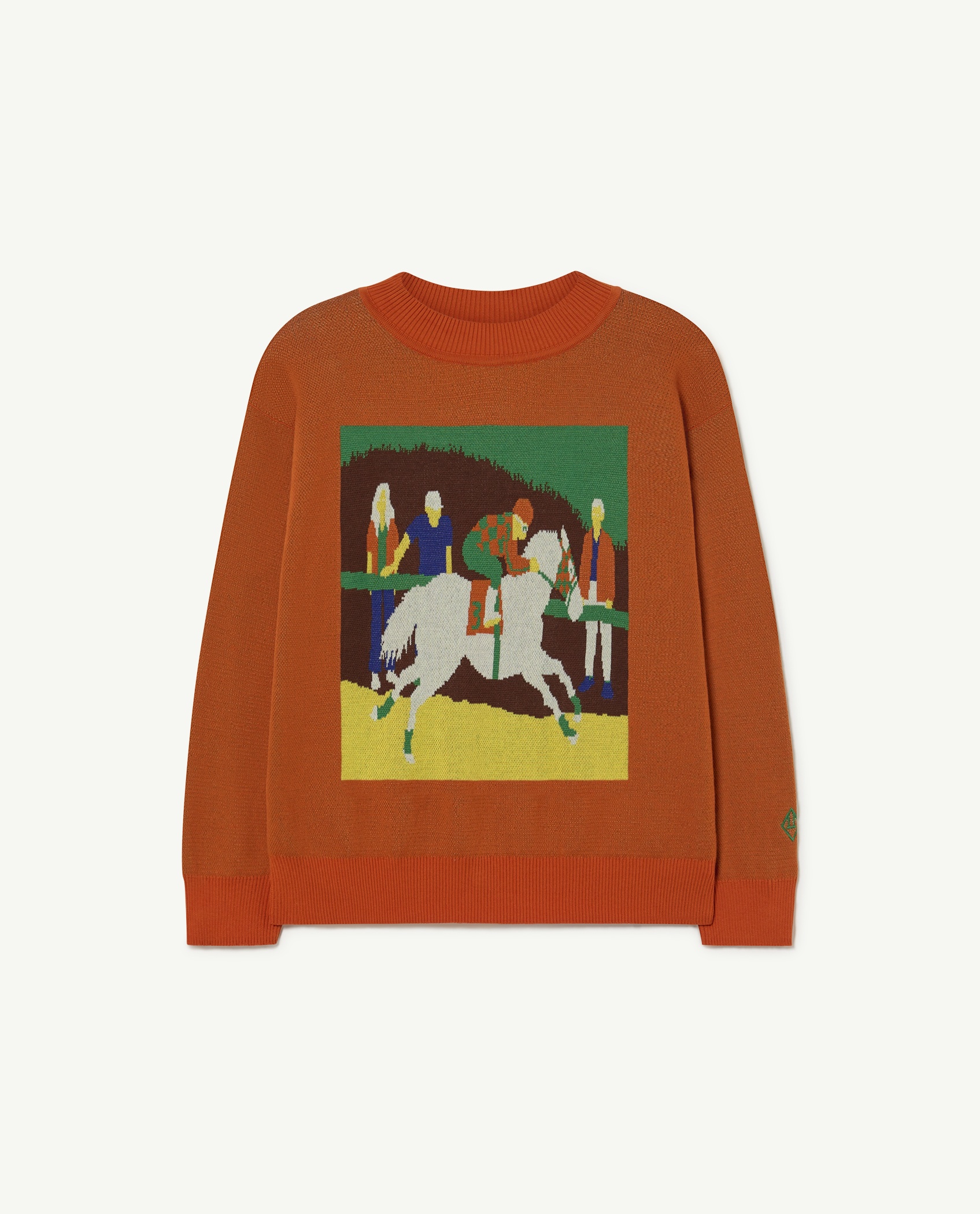 Orange Horse Bull Sweater
