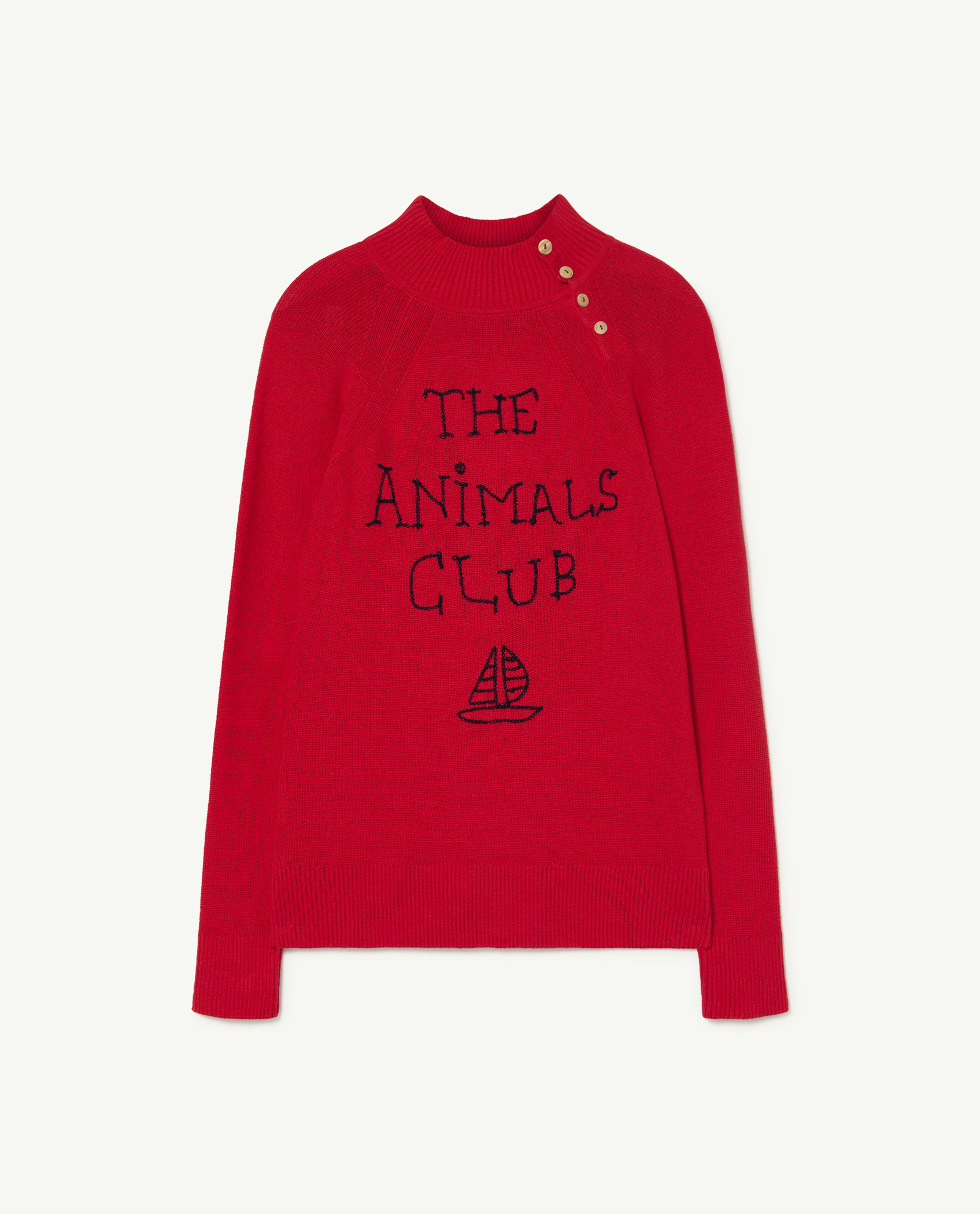 Red The Animals Club Raven Sweater