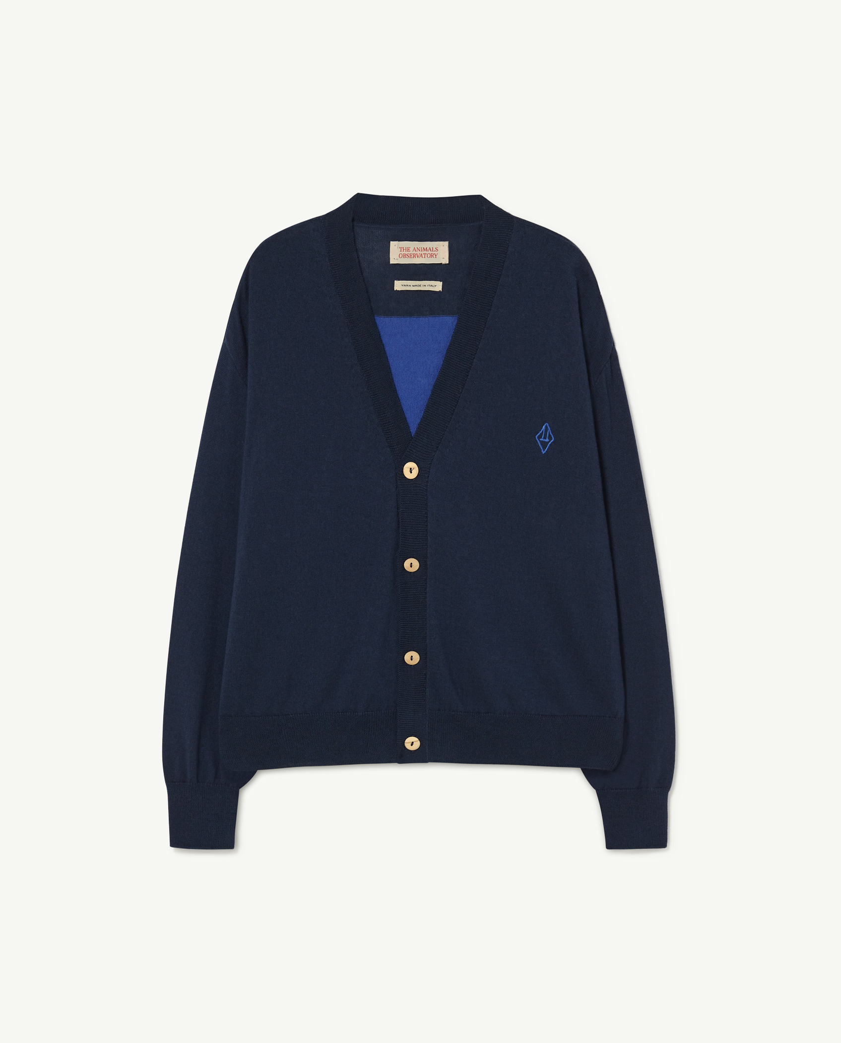 Navy Cube Racoon Cardigan