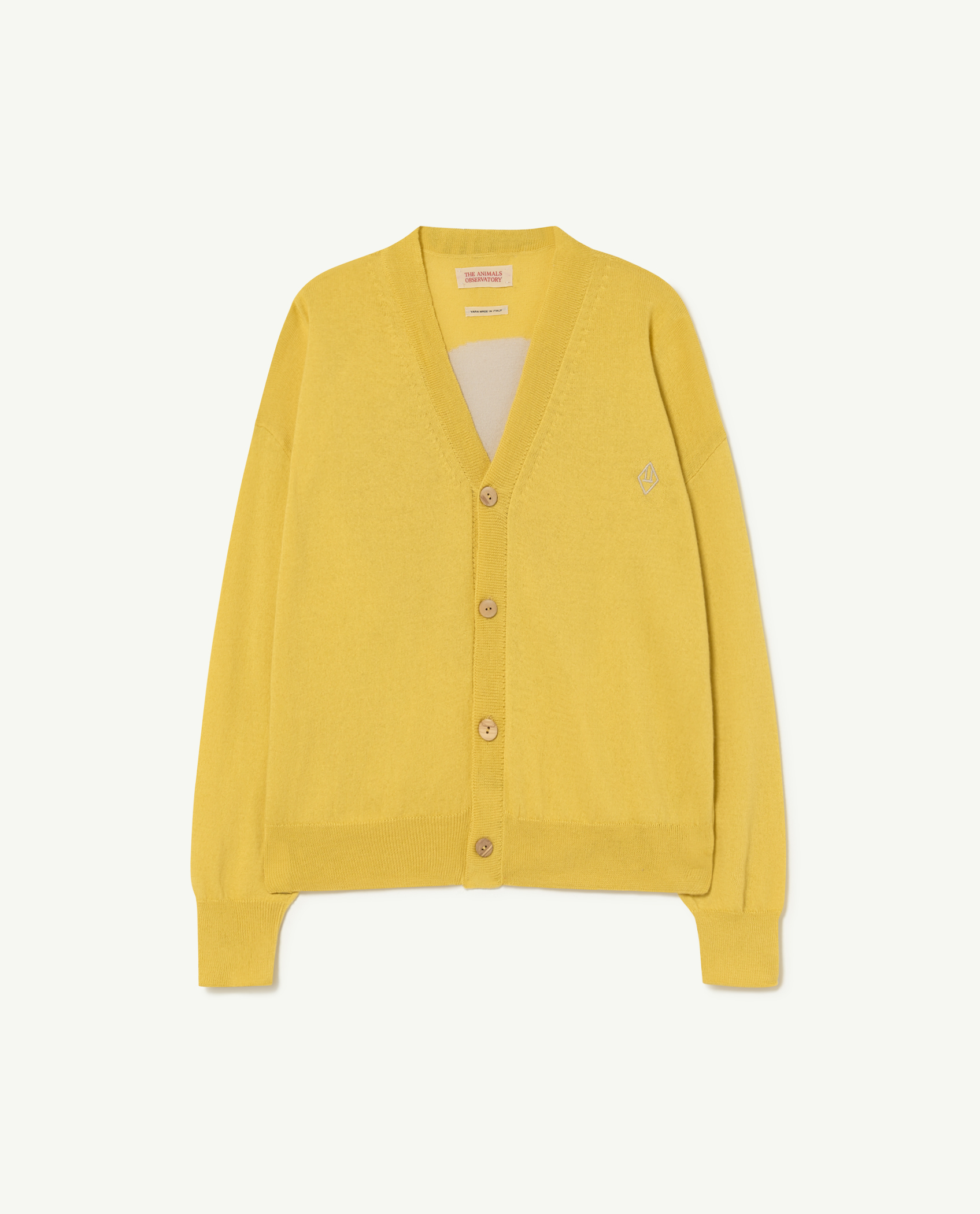 Yellow Round Racoon Cardigan